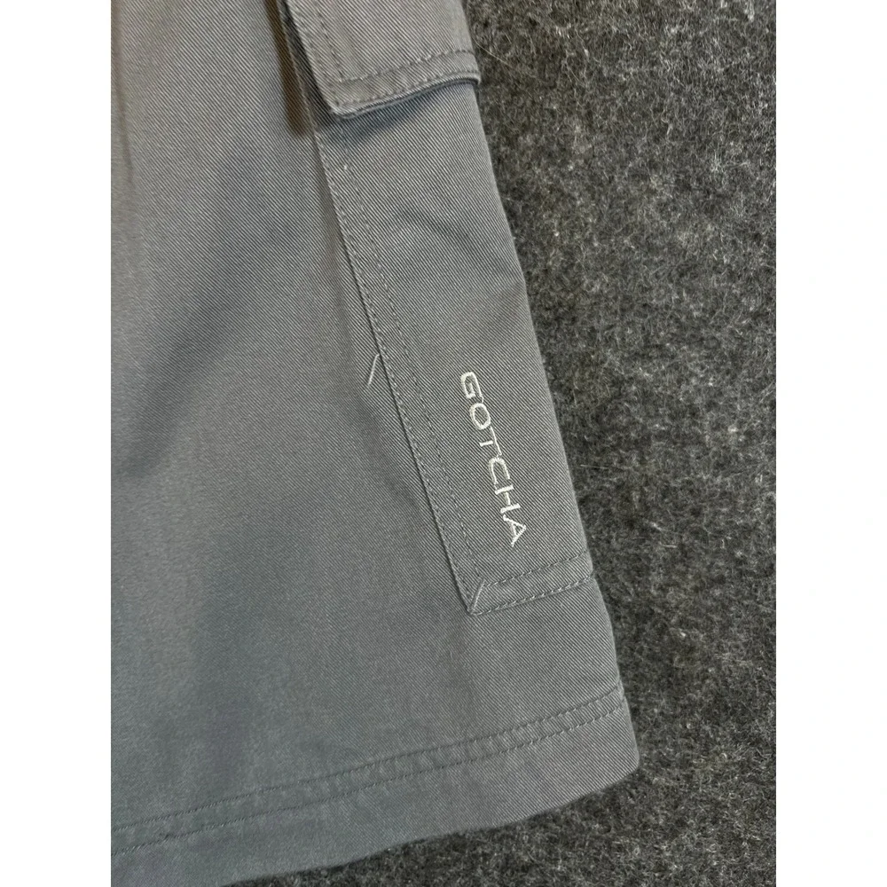 VTG Gotcha Mens Cargo Shorts Gray Size 33 Y2K Baggy Outdoor Pockets Multi-Pocket